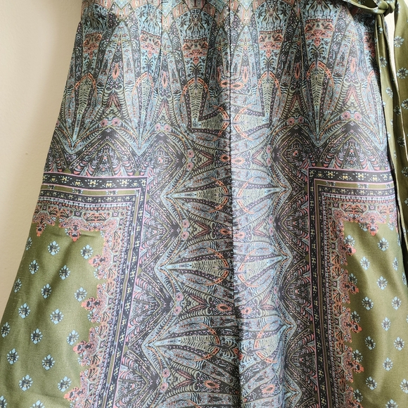 Free People Britt Printed Playsuit Jumpsuit Romper Silky Wide Leg Size 4 - Picture 4 of 16